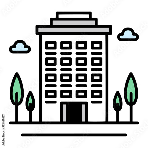 Blok mieszkalny ilustracja 