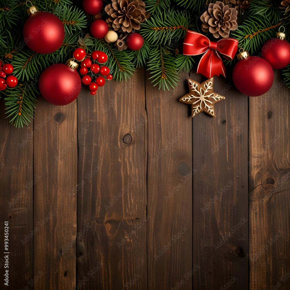 Christmas decoration on wooden Christmas decoration on wooden