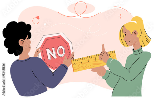 Refuse vector illustration. The negation someones emotions can lead to sense emotional invalidation Its important to stop and listen when someone disagrees with us to foster mutual understanding