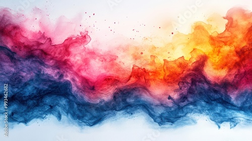 Vibrant Abstract Colorful Smoke Waves Background