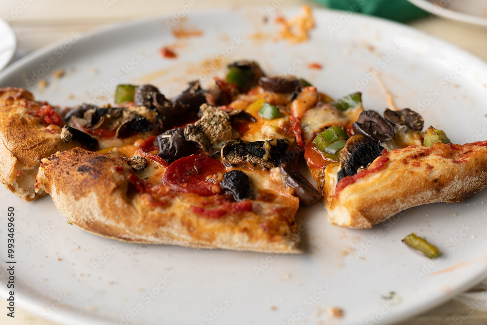 pizza slices with mushrooms and salami pizza slices with mushrooms and salami