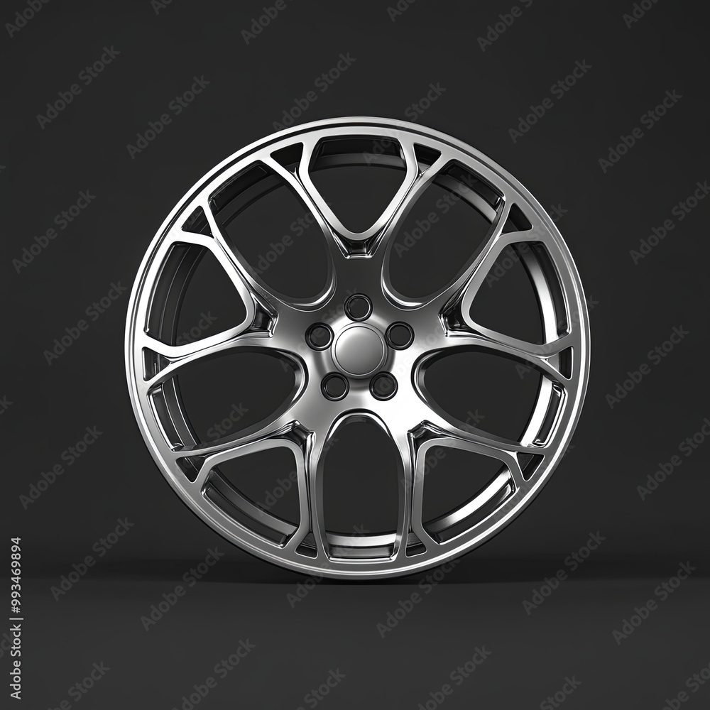 Obraz premium automotive aluminum die-cast disc on a dark background