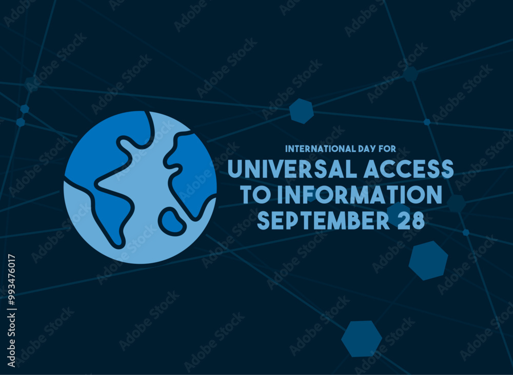 Fototapeta premium Vector Illustration of International Day for Universal Access to Information. September 28. Flat design vector.