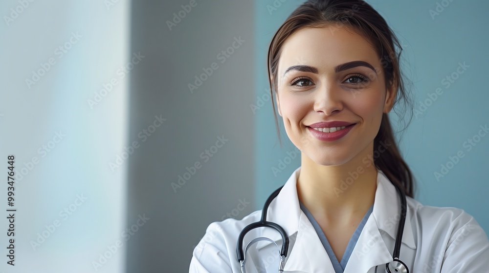 Confident Female Doctor with Stethoscope - Healthcare Professional Portrait Confident Female Doctor with Stethoscope - Healthcare Professional Portrait