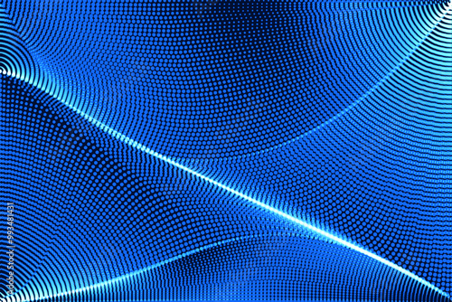 abstract blue background with wavy lines neon color halftone dot texture wallpaper design, gradient color doted wave background,