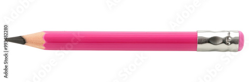 PNG Pink pencil with eraser tip photo