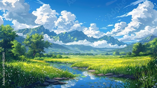 Gorgeous Natural Landscape Scenery Background: A Captivating Visual Feast. Discover the Tranquility and Beauty.