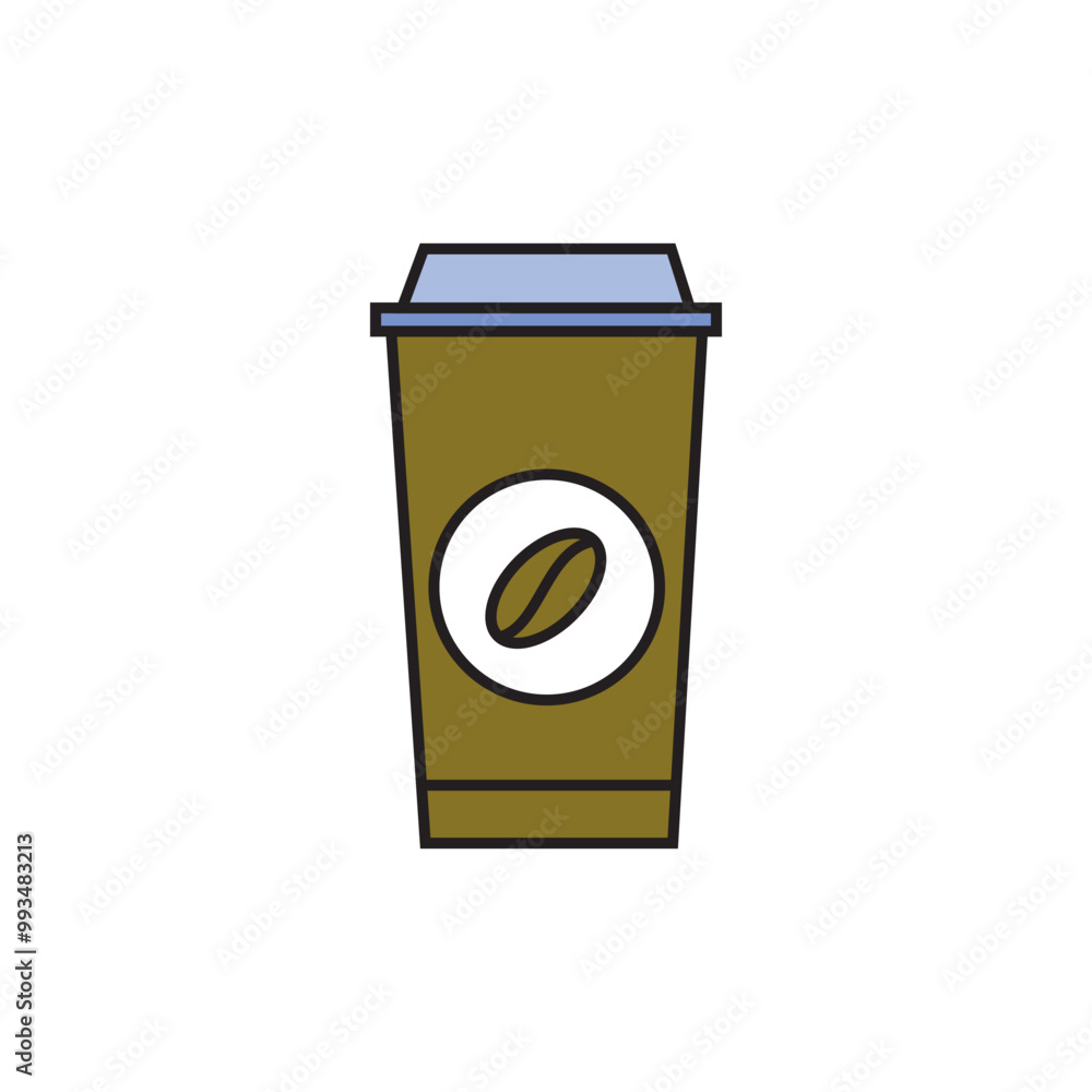Cafe cup silhouette icon. Vector. Cafe cup silhouette icon. Vector.