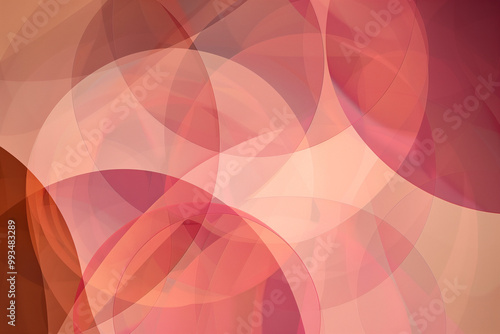Warm abstract circular patterns in shades of orange, pink, and beige, layered with soft gradients. The fluid transitions between colors give a modern, dynamic feel to the composition.
