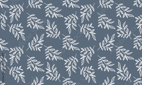 Tropical Foliage,Seamless Pattern,Botanical Print,Exotic Leaves,Tropical Plants,Leafy Background. 