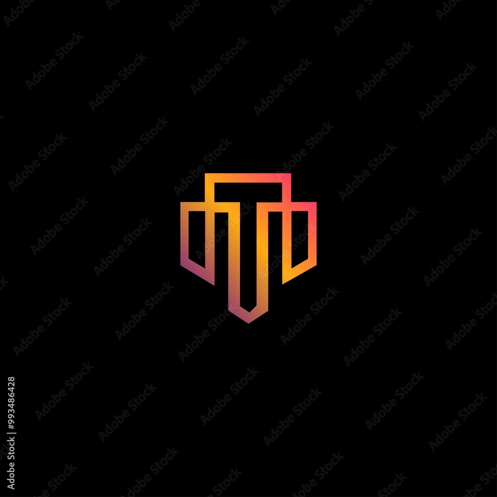 Premium vector T logo gradient design Premium vector T logo gradient design