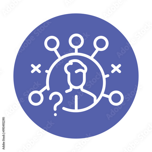 Negative personal traits black line icon.