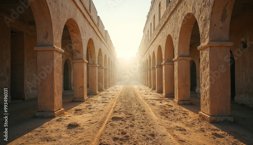narrow street in the town