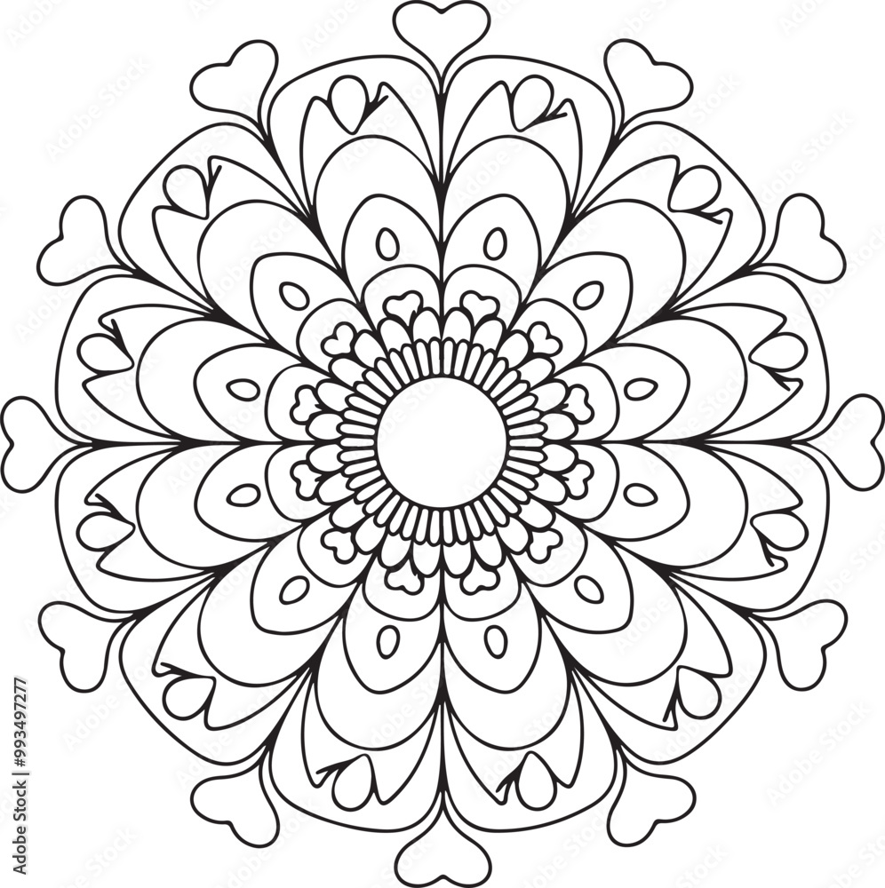 Circular pattern in the form of a mandala Circular pattern in the form of a mandala
