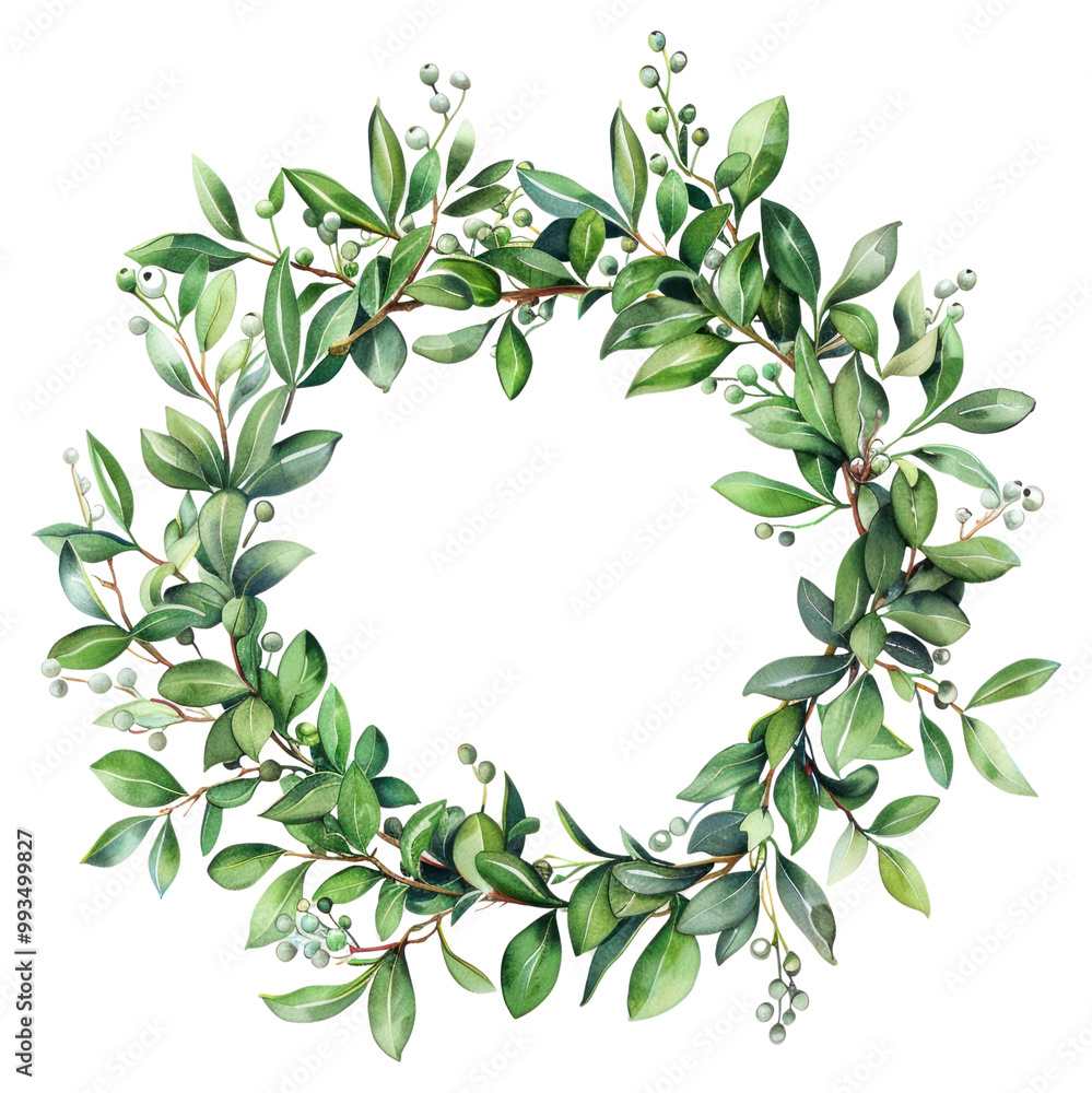 PNG Elegant botanical wreath illustration PNG Elegant botanical wreath illustration