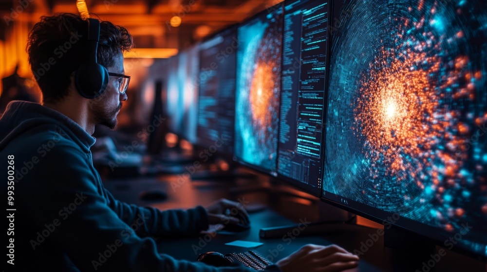 Programmer Working Late. Programmer Working Late.