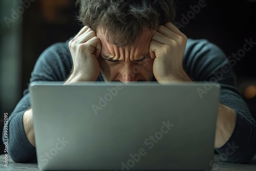 A close-up of a persons hands trembling over a keyboard indicating the anxiety and fear induced by cyberbullying