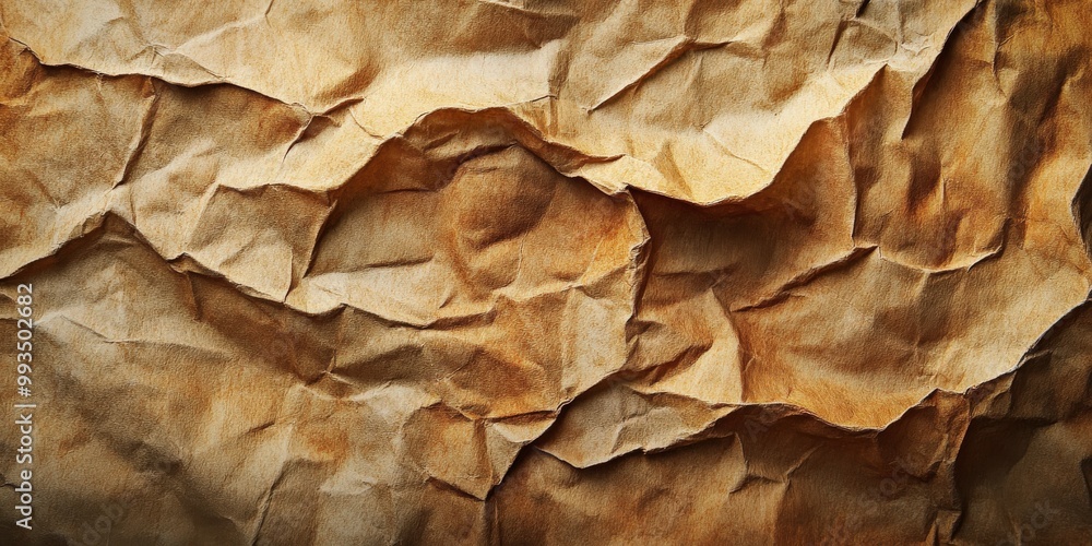 High-resolution crumpled stained paper texture High-resolution crumpled stained paper texture