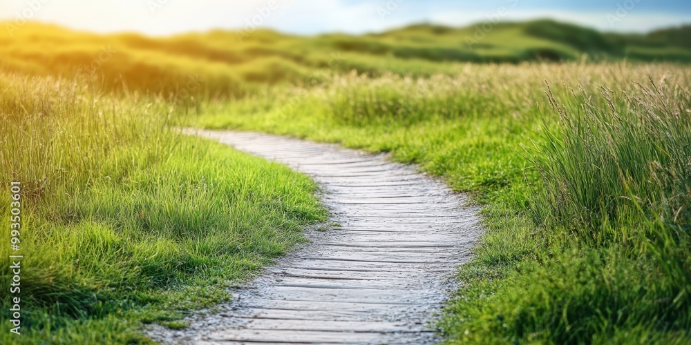 A serene pathway winding through lush greenery under soft sunlight, inviting a peaceful stroll in nature. A serene pathway winding through lush greenery under soft sunlight, inviting a peaceful stroll in nature.