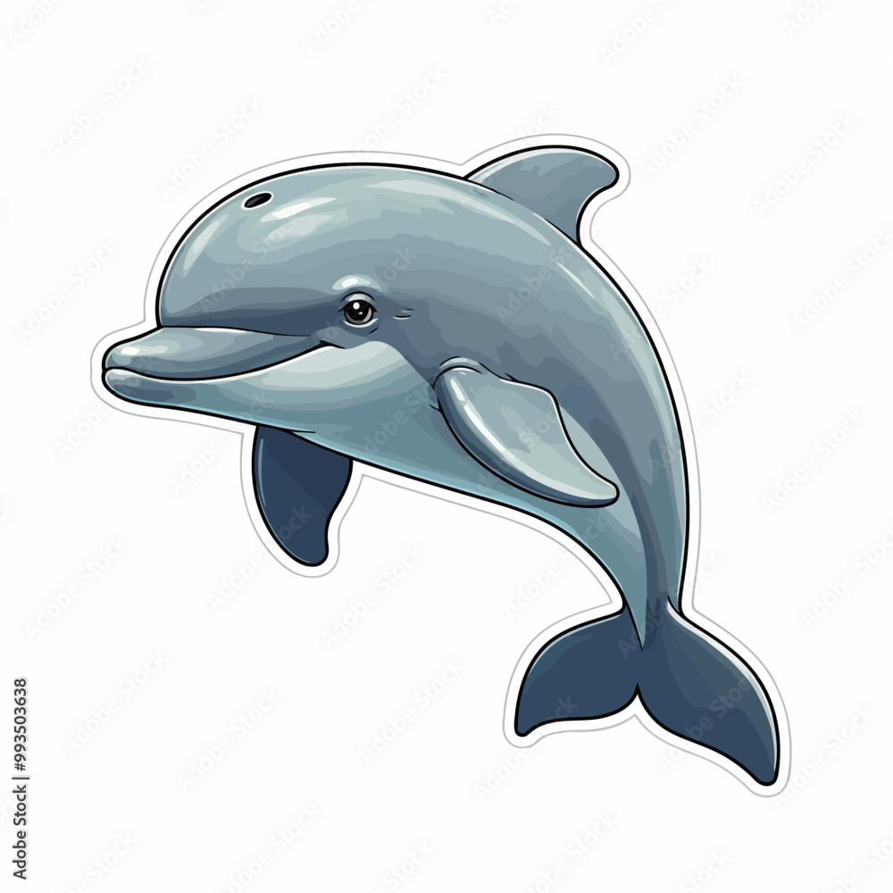 Obraz premium dolphin isolated on white