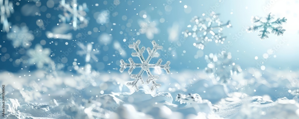 falling snowflakes. falling snowflakes.