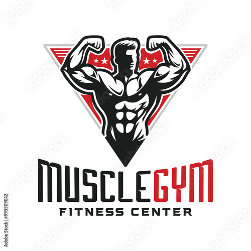 Dynamic Gym Branding Logo Featuring Fitness Elements
