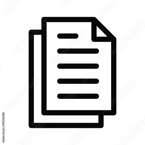 Well designed vector icon of document in modern and trendy style