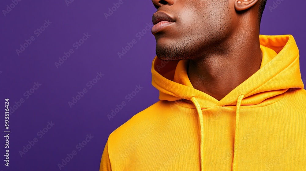 Obraz premium A high-saturation half-body portrait of a man.