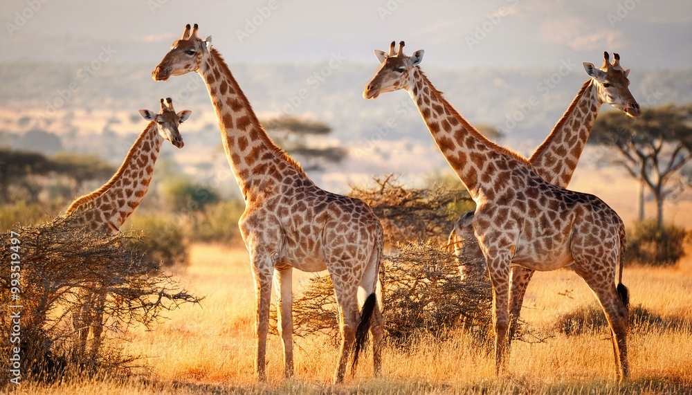 giraffes in the african savannah giraffes in the african savannah