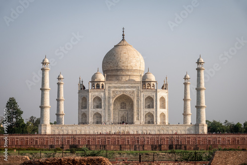 The Taj Mahal as seen from the gardens of Mehtab Bagh photo