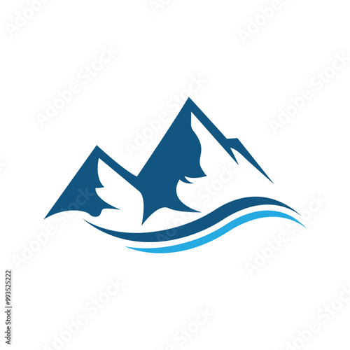 Mountain icon Logo Business Template Vector