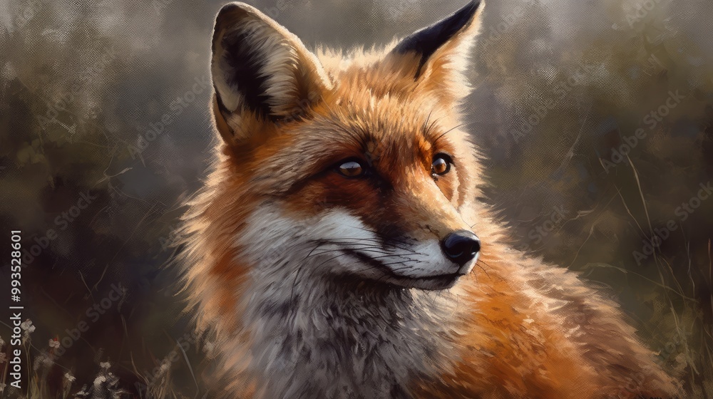 A close-up of a fox showcasing its vibrant fur and attentive gaze. A close-up of a fox showcasing its vibrant fur and attentive gaze.