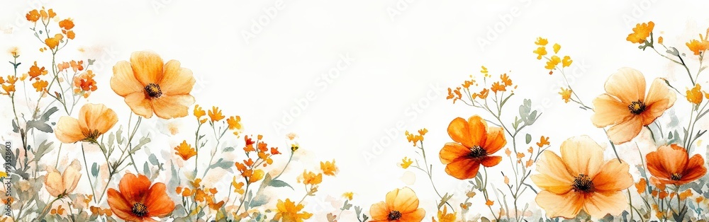 custom made wallpaper toronto digitalBright flowy dahlia flowers in fire colors with plenty of negative space