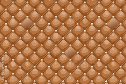 Seamless texture of brown leather. Vector illustration