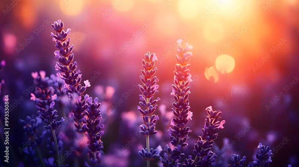 Lavender field at sunset, vibrant purple tones, golden sunlight, dreamy atmosphere, blooming lavender flowers, lens flare, warm evening light, romantic mood. Lavender field at sunset, vibrant purple tones, golden sunlight, dreamy atmosphere, blooming lavender flowers, lens flare, warm evening light, romantic mood.
