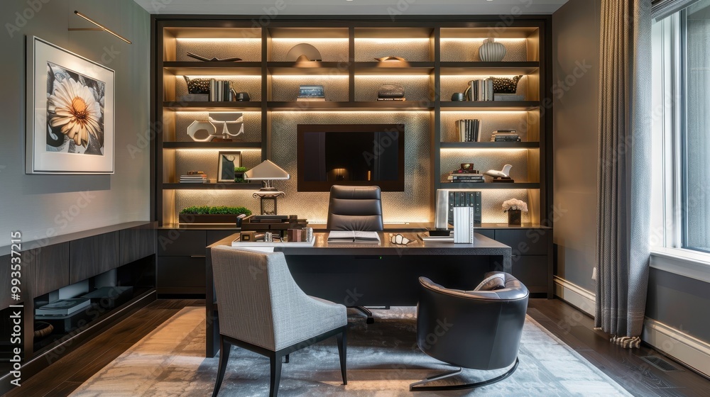 Stylish and Functional Home Office Nook Blending Seamlessly into Living Room Decor Stylish and Functional Home Office Nook Blending Seamlessly into Living Room Decor