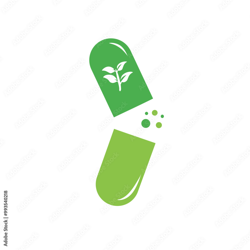 herbal supplement vector elements