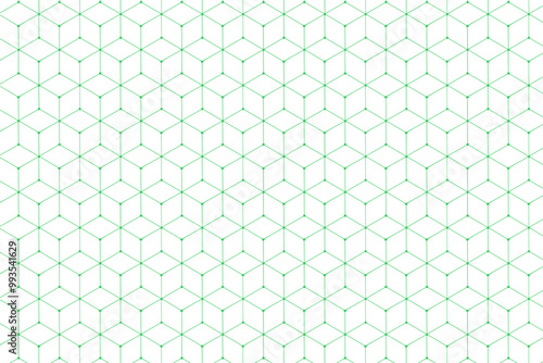 3d cubes pattern with blue lines and dots. Vector illustration.