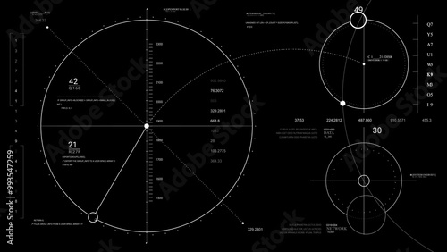 geometry HUD technological infographic elements. Texture.HUD 2GFX Technology Sci Fi 2D texture. User Interface data display.