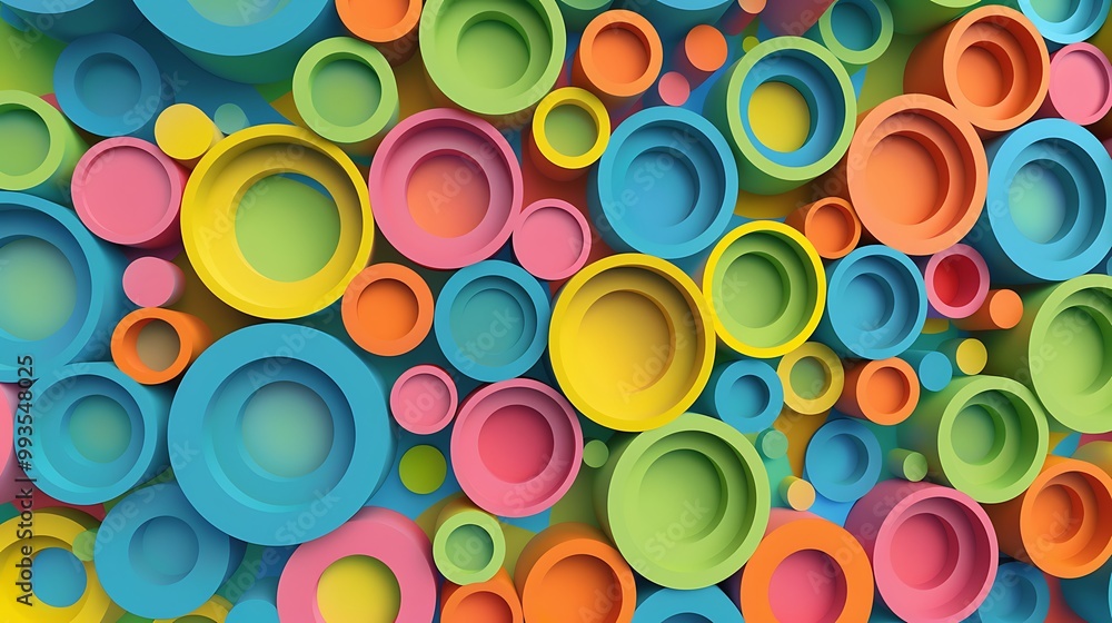 A colorful abstract background with overlapping circles in various sizes and shades. A colorful abstract background with overlapping circles in various sizes and shades.