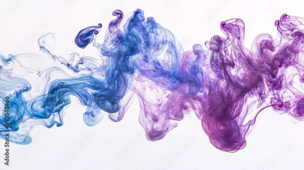 Abstract Ink Drops in Water - Fluid Organic Fractal Patterns Abstract Ink Drops in Water - Fluid Organic Fractal Patterns