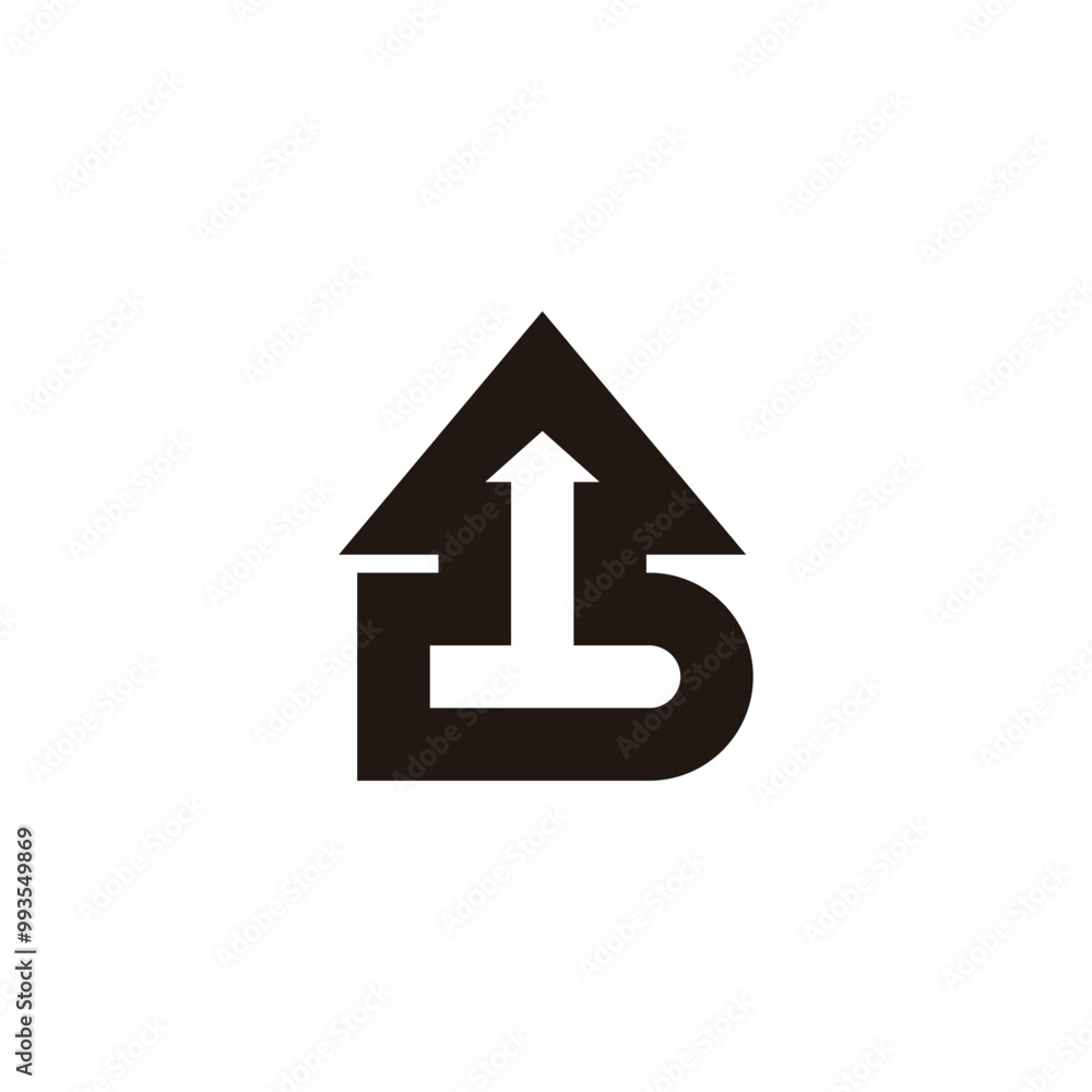 letter d arrow up simple geometric logo vector letter d arrow up simple geometric logo vector