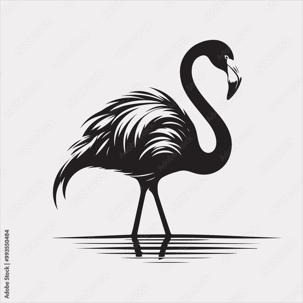 Fototapeta premium flamingo silhouette vector