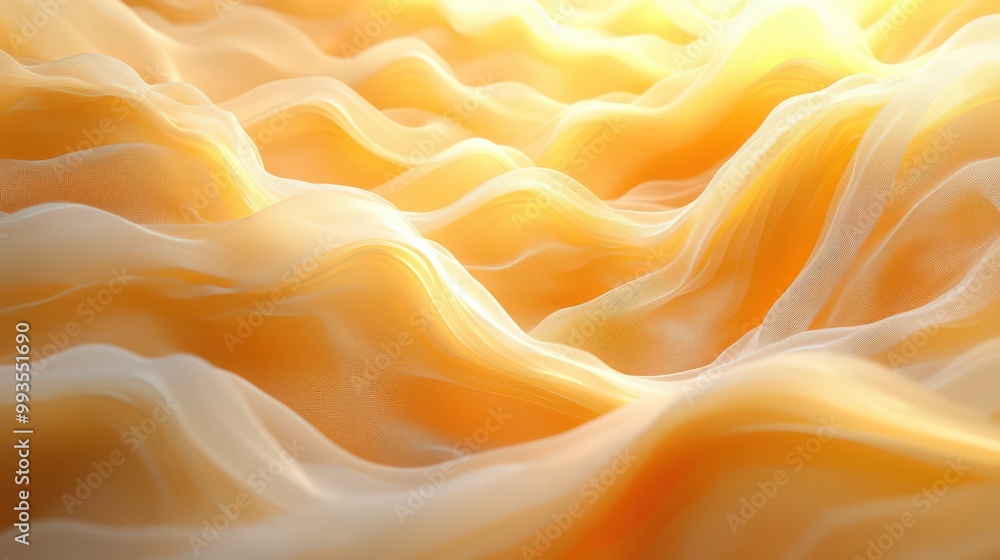 Soft Flowing Abstract Waves in Gentle Orange and White Hues Soft Flowing Abstract Waves in Gentle Orange and White Hues