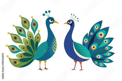 Peacock vector illustration