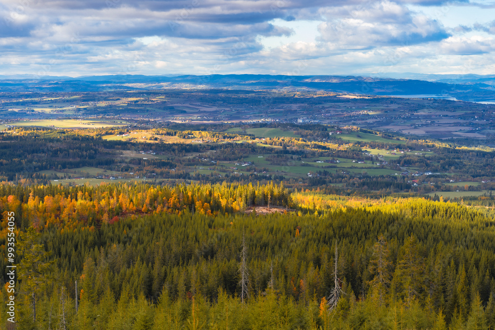Wiev of the rural landscape of Toten in fall. Wiev of the rural landscape of Toten in fall.