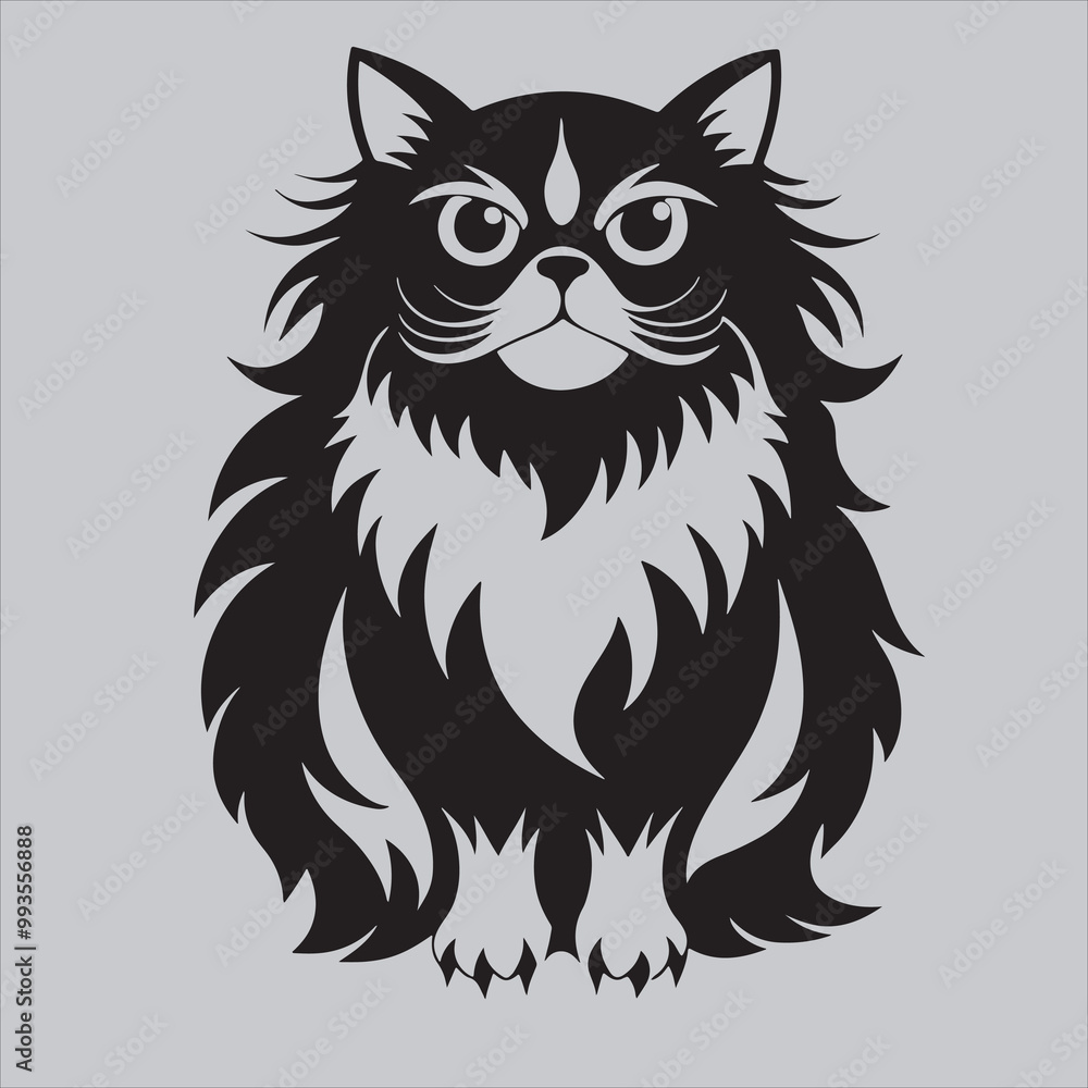 Siamese Cat, Persian Cat, Maine Coon Cat, Bengal Cat, Sphynx Cat. vector Siamese Cat, Persian Cat, Maine Coon Cat, Bengal Cat, Sphynx Cat. vector