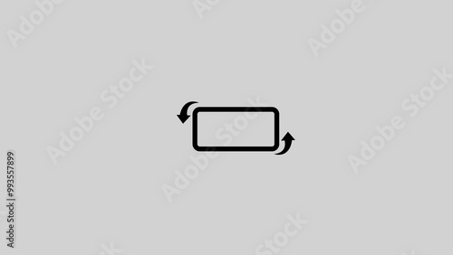 rotate your phone icon from horizontal to vertical. rotate your smart phone orientation vector icon