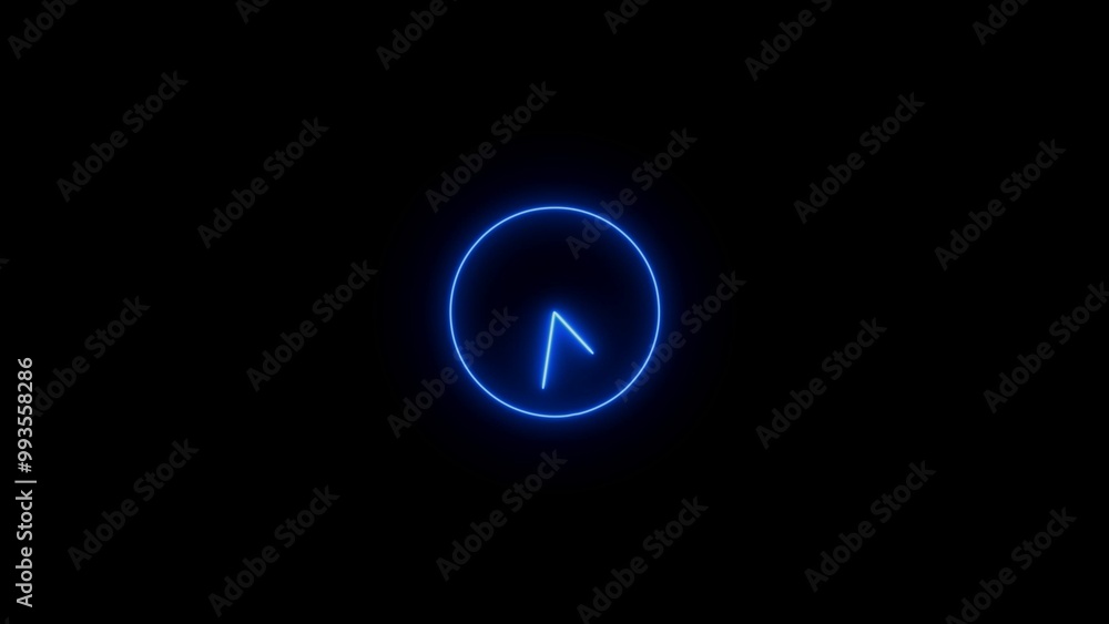 Time technology Behind the watch is a technological circuit. Neon lighting banner template Time technology Behind the watch is a technological circuit. Neon lighting banner template