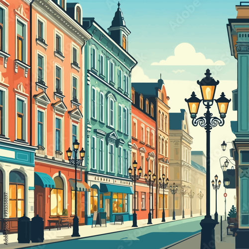 City landscape illustration